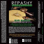 The back of a bottle of Repashy Superfoods Bug Burger, an effective bug killer.