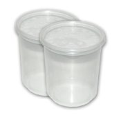 Two plastic white color boxes with lid